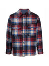 Kervon Check Oversized Shirt Jacket Red - ISABEL MARANT - BALAAN 1