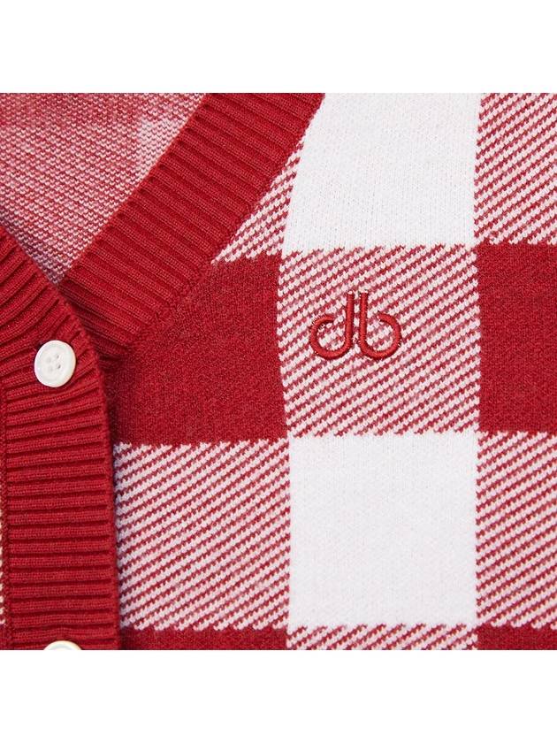 Drew Women s Jacquard Cardigan DF47KC02 RED - DRUH GOLF - BALAAN 4