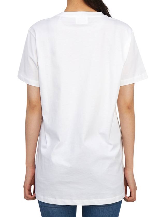 Aby Logo Short Sleeve T-Shirt White - ISABEL MARANT - BALAAN 5