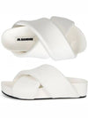 Women's Padded Cross Strap Slippers White - JIL SANDER - BALAAN 2