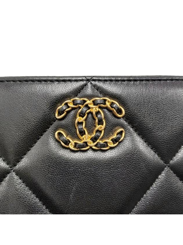 Women AP1063 19 Black Lambskin Zipper Long Wallet - CHANEL - BALAAN 7