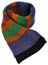 Striped Wool Muffler Green Orange - PAUL SMITH - BALAAN 2