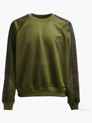 24 Track Crew Neck Shirt Olive OT227 - NEEDLES - BALAAN 1