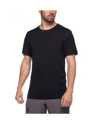 BLACK DIAMOND Flux Merino SS Shirt MENS NAMAP752042 - BLACK & BROWN - BALAAN 1