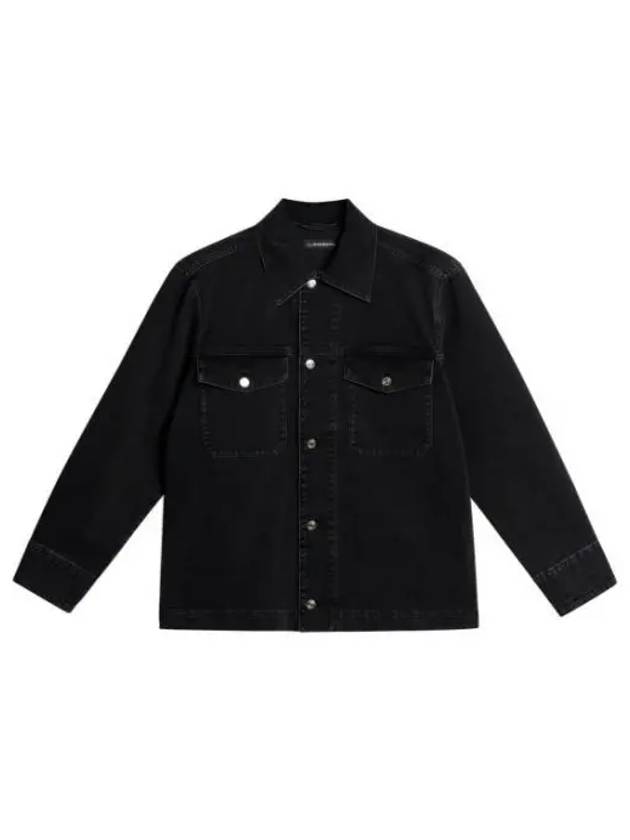 HUNT WASHED DENIM OVERSHIRT FMOS12044 9999 Men s - J.LINDEBERG - BALAAN 1