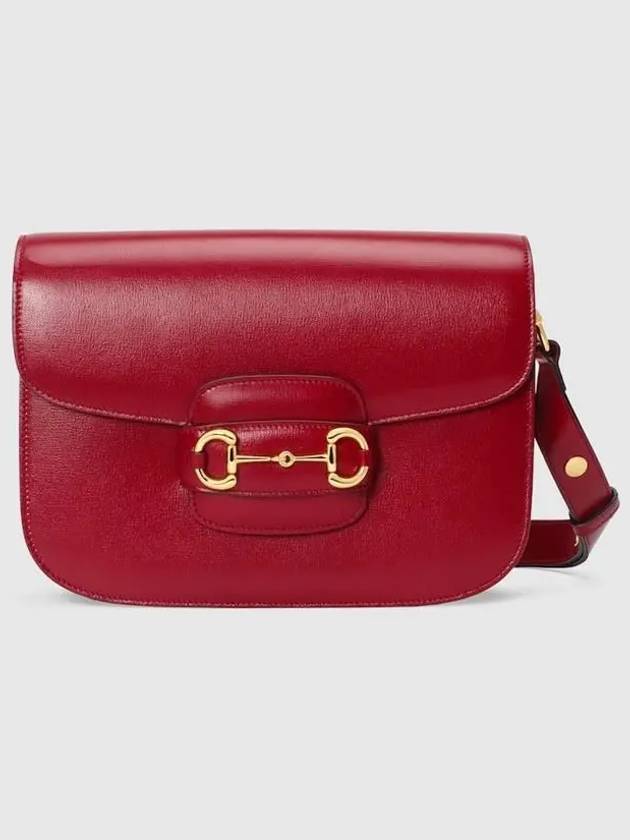 Horsebit 1955 Small Leather Shoulder Bag Red - GUCCI - BALAAN 2