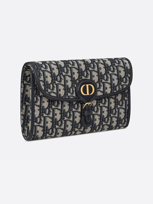 Bobby East West Chain Oblique Jacquard Pouch Bag Blue - DIOR - BALAAN.