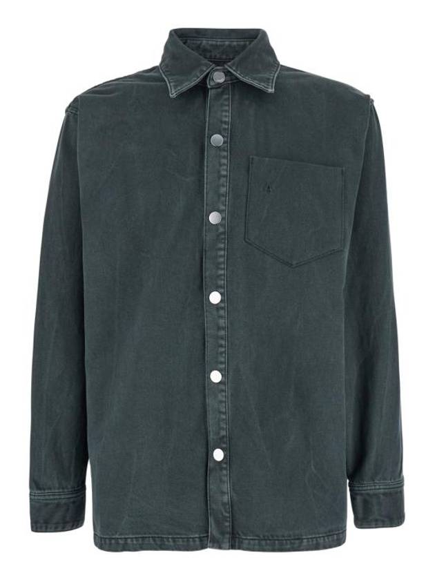 De Coeur Embossed Overshirt Jacket Black - AMI - BALAAN 2