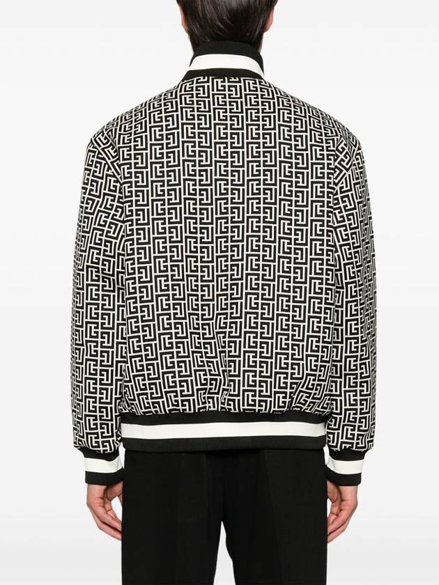 Monogram Reverse Bomber Jacket White Black - BALMAIN - BALAAN 5