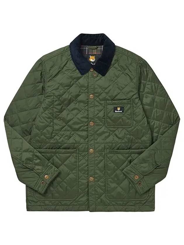 Kenning Quilting  Logo Patch Jacket Green - BARBOUR - BALAAN 6