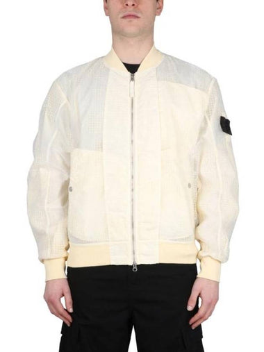 Shadow Project Zipped Bomber Jacket Ivory - STONE ISLAND - BALAAN 1