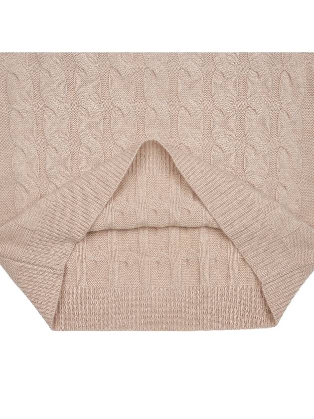 Women's Edipo Cable Cashmere Knit Top Beige - MAX MARA - BALAAN 7