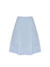 Micro Pleated Cotton A-Line Skirt Blue - MARNI - BALAAN 2