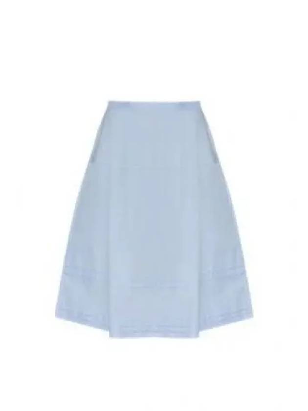 Micro Pleated Cotton A-Line Skirt Blue - MARNI - BALAAN 2