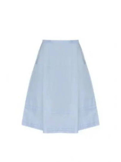 Micro Pleated Cotton A-Line Skirt Blue - MARNI - BALAAN 2