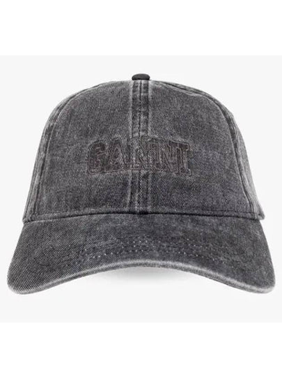 Denim Embroidered Logo Ball Cap Grey - GANNI - BALAAN 2