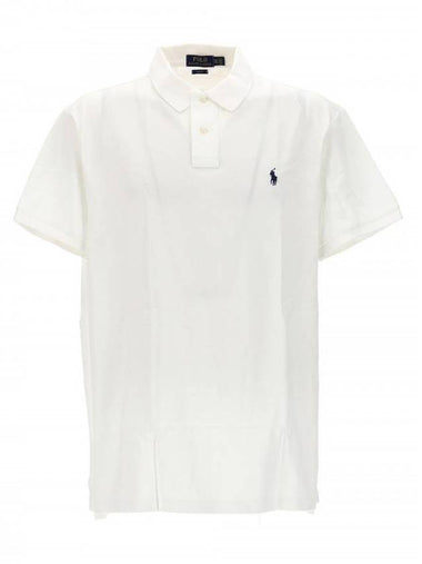 Iconic Mesh Slim Fit Polo Shirt White - POLO RALPH LAUREN - BALAAN 1