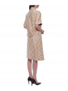 Check Cotton Midi Dress Beige - BURBERRY - BALAAN 7