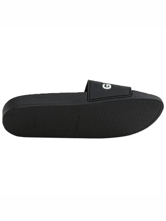 Logo Rubber Slide Slippers Black - GIVENCHY - BALAAN 5