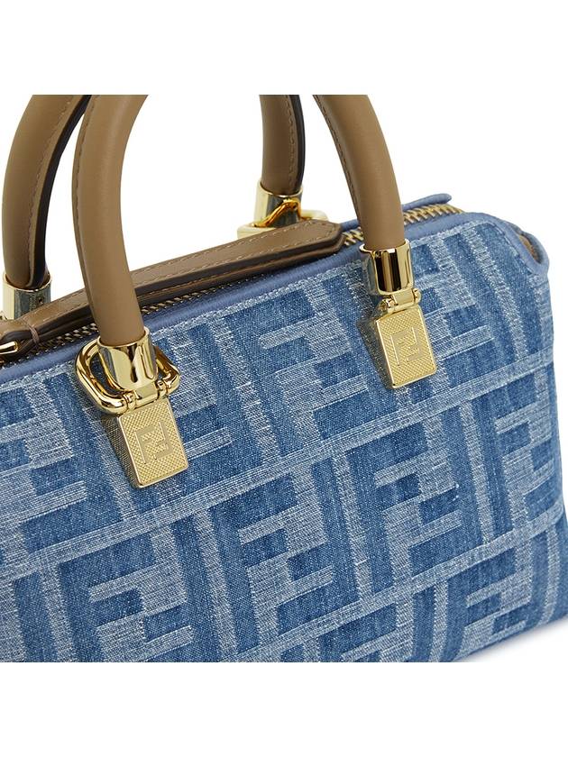 By The Way FF ​​Logo Denim Mini Tote Bag Light Blue - FENDI - BALAAN 8