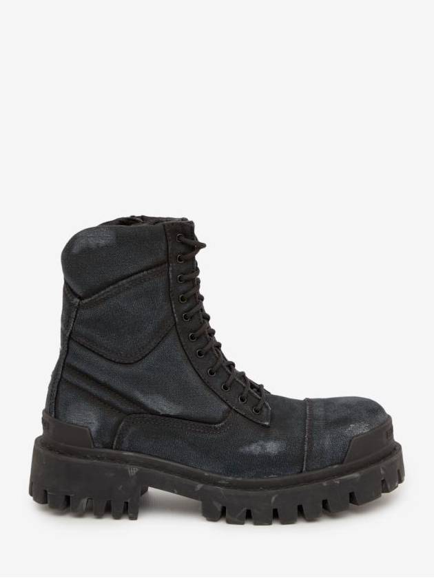 Worn Effect Combat Wolker Boots Black - BALENCIAGA - BALAAN 7