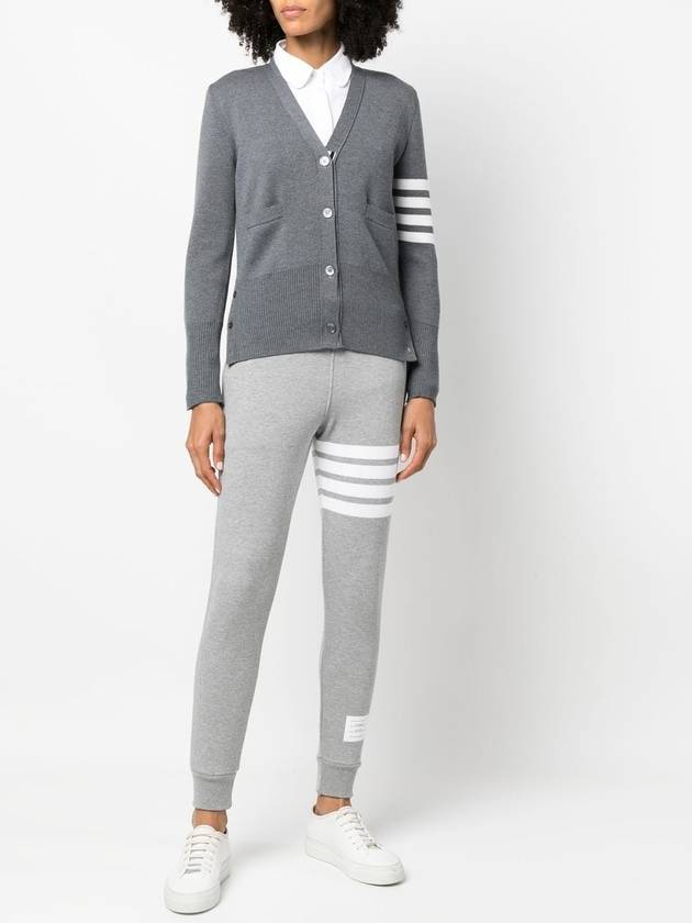 Women's Engineer 4 Bar Cotton Loopback Knit Track Pants Grey - THOM BROWNE - BALAAN 3