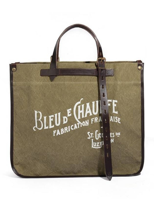 FE Bazaar Tote Bag Khaki US Stone Washed - BLEU DE CHAUFFE - BALAAN 2