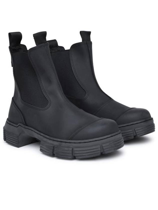 Rubber Chelsea Boots Black - GANNI - BALAAN 3