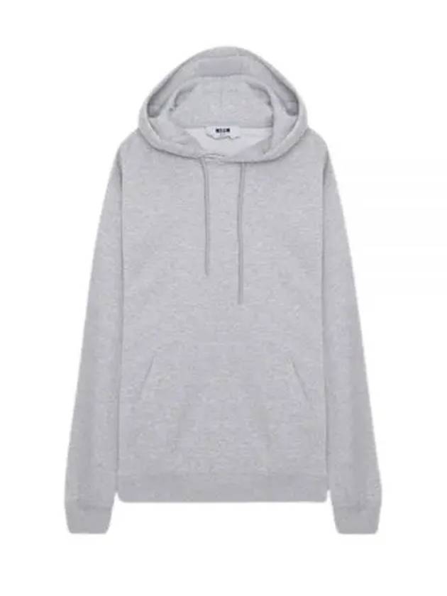 Logo Print Cotton Hoodie Grey - MSGM - BALAAN 2