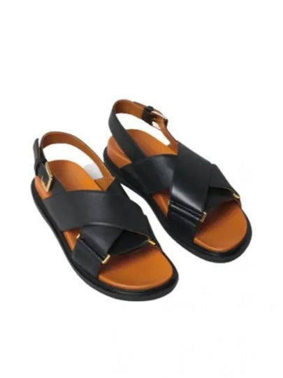 Fussbet Cross Sandals Black - MARNI - BALAAN 2