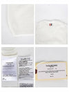 Women's 4 Bar Crew Neck Cotton Knit Top White - THOM BROWNE - BALAAN 5