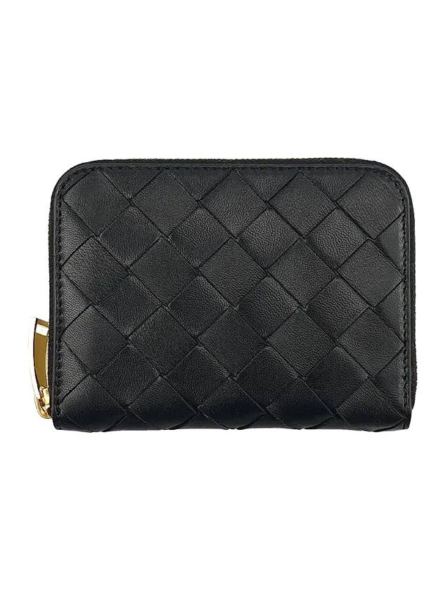 Intrecciato Zipped Coin Wallet Black - BOTTEGA VENETA - BALAAN 1