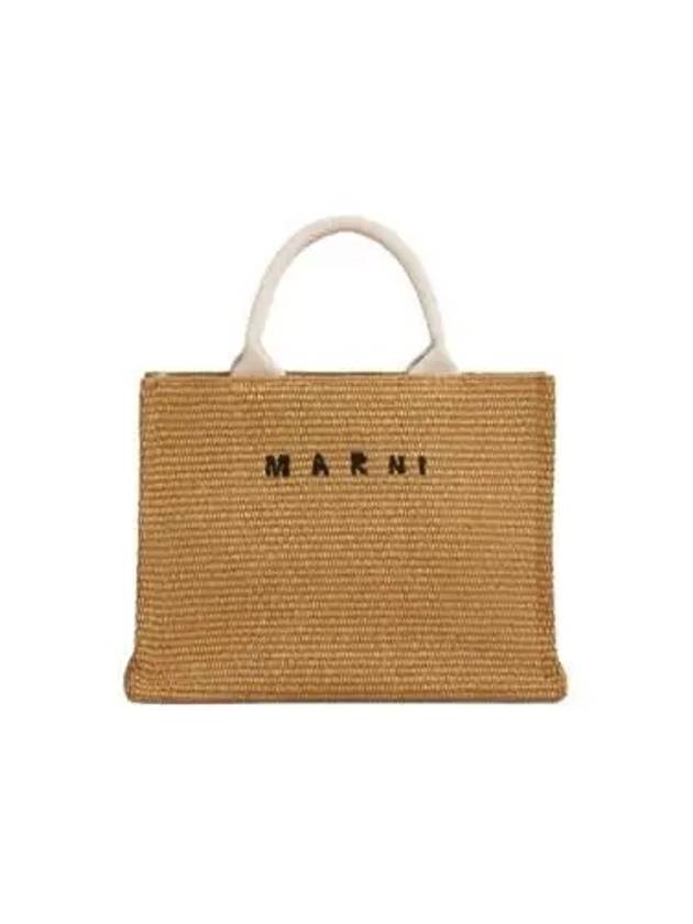 Small Raffia East West Tote Bag Brown - MARNI - BALAAN 2