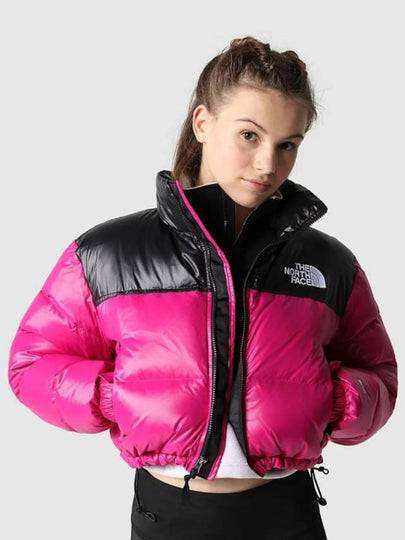 Women's Nuptse Short Padding Black Pink - THE NORTH FACE - BALAAN 2