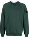 OLD Treatment Wappen Patch Crew Neck Sweatshirt Green - STONE ISLAND - BALAAN 1