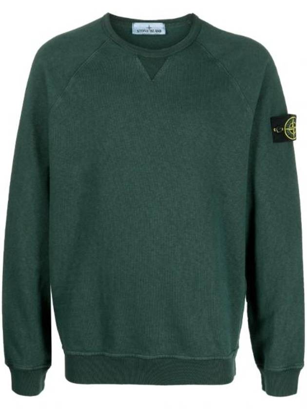 OLD Treatment Wappen Patch Crew Neck Sweatshirt Green - STONE ISLAND - BALAAN 1