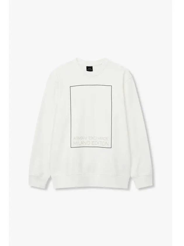 Men s Square Logo Graphic Sweatshirt Off White - ARMANI EXCHANGE - BALAAN 1