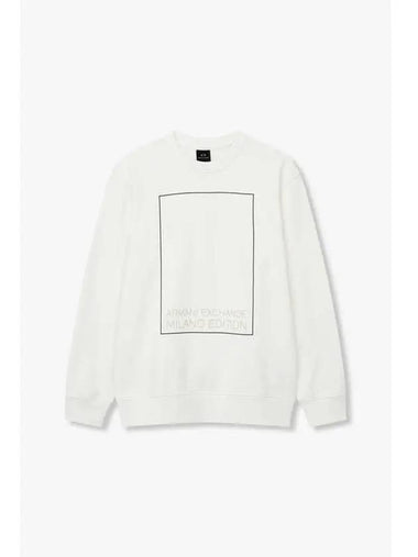 Men s Square Logo Graphic Sweatshirt Off White - ARMANI EXCHANGE - BALAAN 1