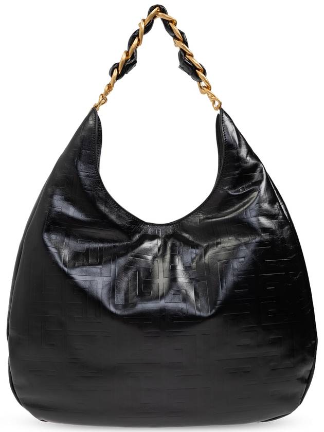 Balmain Bag 1945 Soft Moon Large In Hobo Style, Women's, Black - BALMAIN - BALAAN 3