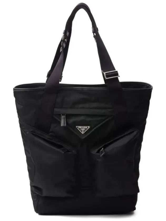 Triangle Logo Re-Nylon Tote Bag Black - PRADA - BALAAN 1