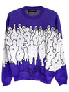 1AAHF Studio Jacquard Crew Neck Knit Pig Men’s Knit TEO - LOUIS VUITTON - BALAAN 1