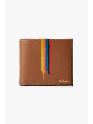 PS Paint Graphic Bifold Wallet Brown - PAUL SMITH - BALAAN 1