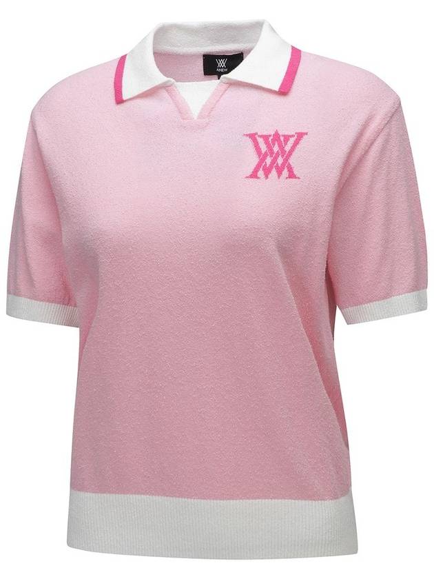 WOMEN CHEST BIG LOGO COLLAR SHORT SWEATERLP - ANEWGOLF - BALAAN 2