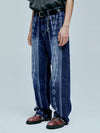 Navajo pattern cut off denim pants indigo blue - KND - BALAAN 7