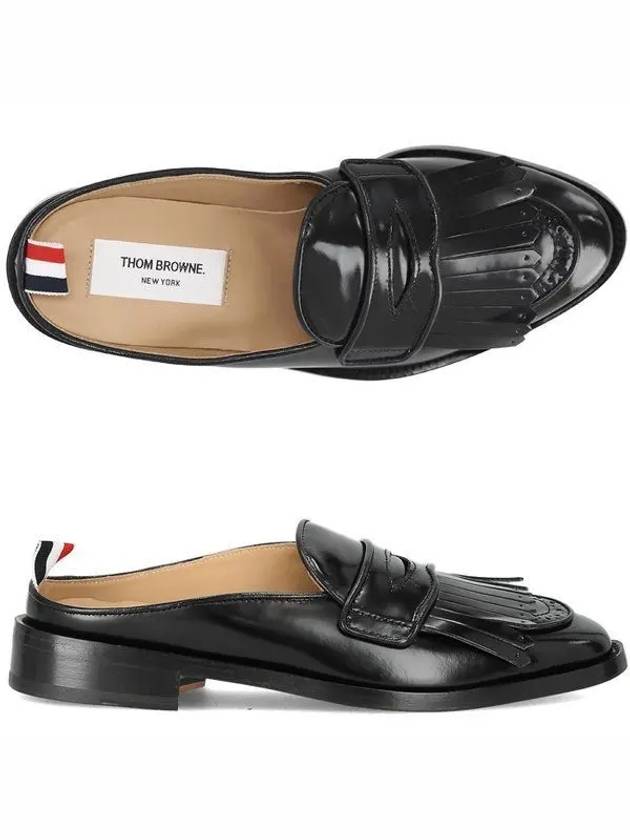 Men's Kilt Varsity Patent Penny Mule Loafer Black - THOM BROWNE - BALAAN 2