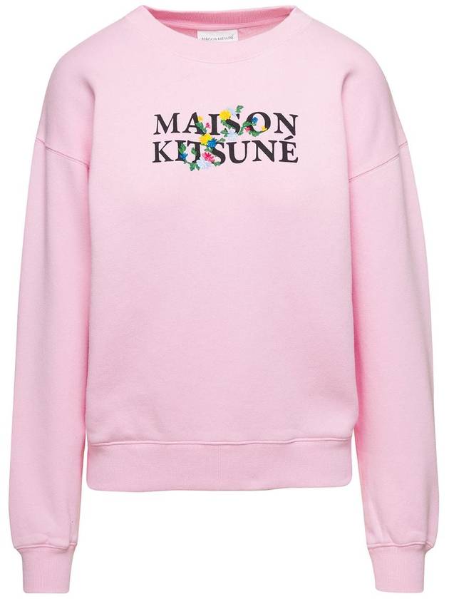 Flowers Comfort Sweatshirt Pink - MAISON KITSUNE - BALAAN 2