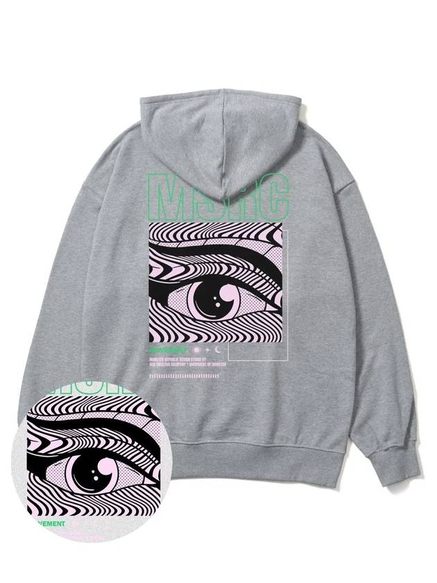 Of The Eye Vivid Green Overfit Hoodie Grey - MONSTER REPUBLIC - BALAAN 1