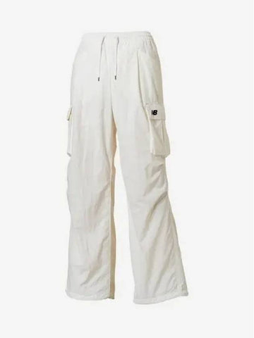 Women s Light Woven Wide Cargo Pants 10 White - NEW BALANCE - BALAAN 1