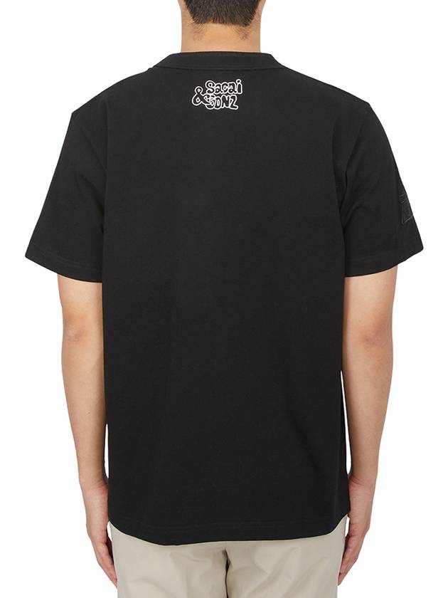 Gonz Patch Crew Neck Short Sleeve T-Shirt Black - SACAI - BALAAN 5