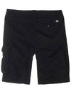 Stretch Satin Cargo Shorts Black - CP COMPANY - BALAAN 3